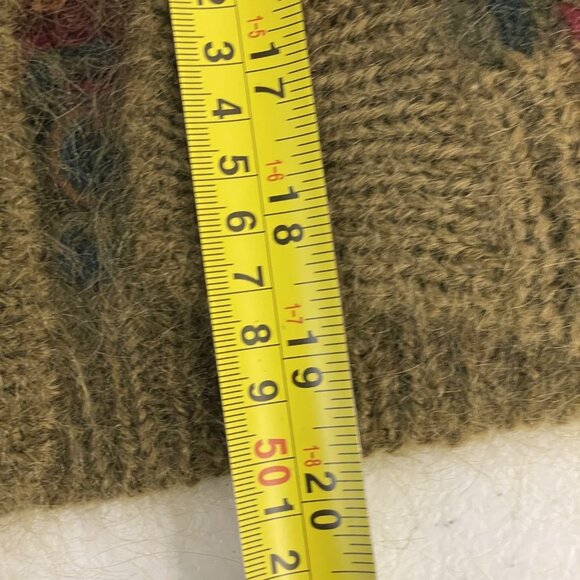 Vintage Linda Allard Ellen Tracy Womens Cardigan Sweater Size M Mohair Green 80s - Picture 7 of 8